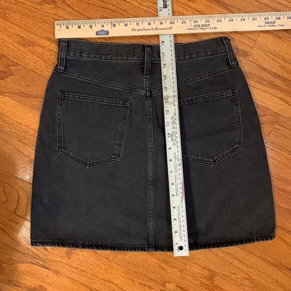 Madewell size 27 black denim a-line skirt. New with tags - Picture 4 of 10